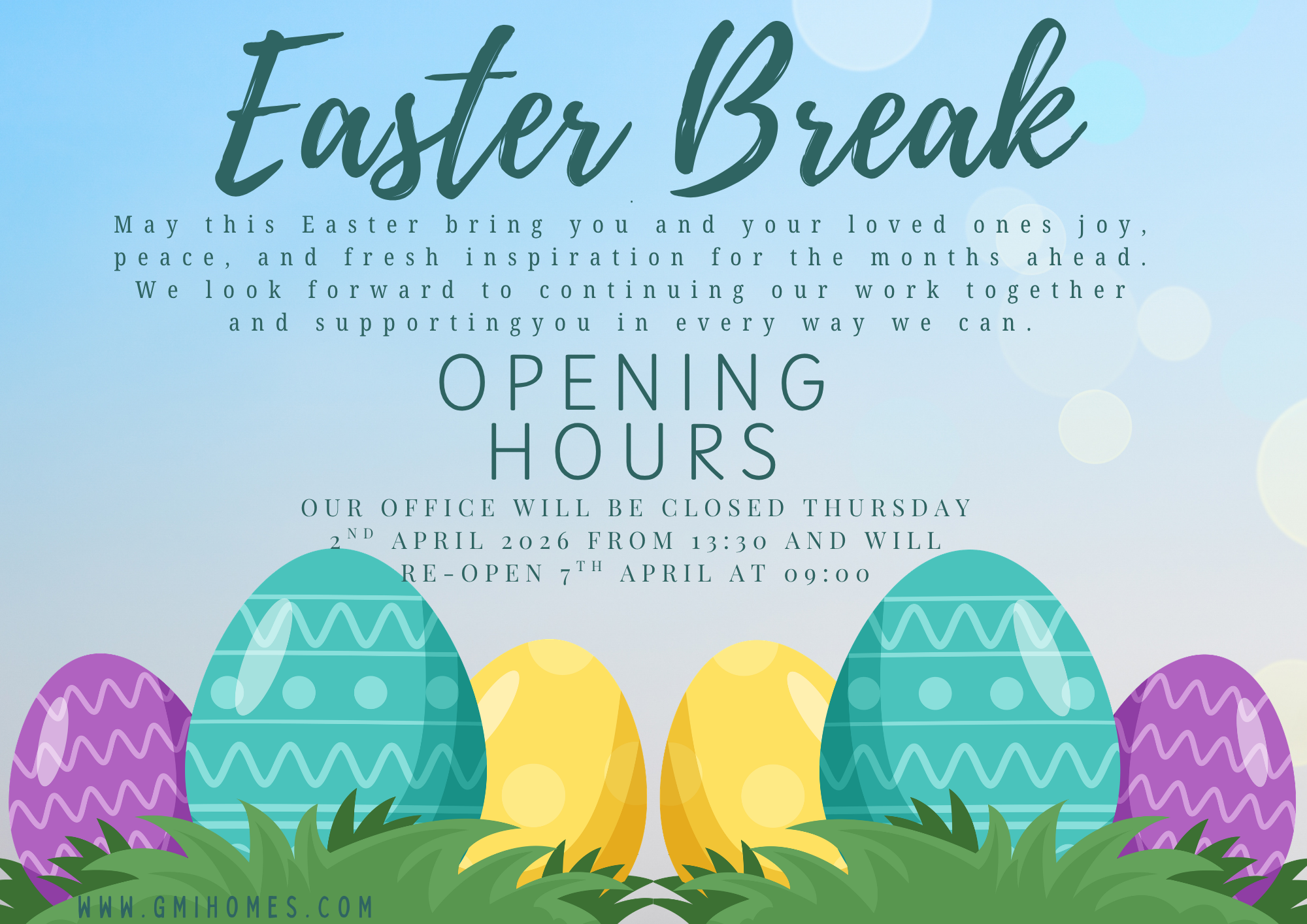 Image of May this Easter bring you and your loved ones joy, peace, and fresh inspiration for the months ahead. We look forward to continuing our work together and supporting you in every way we can.